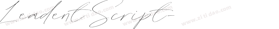 Leadent Script字体转换